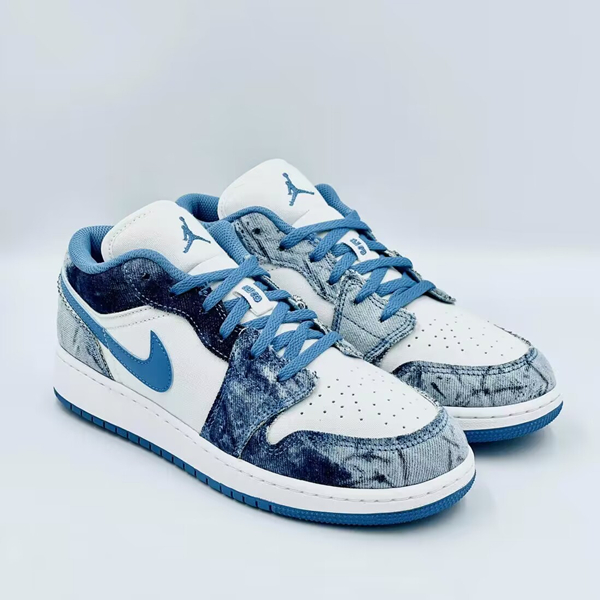 Women's Running Weapon Air Jordan 1 White/Blue Shoes 0342 Women's Running Weapon Air Jordan 1 White/Blue Shoes 0342
